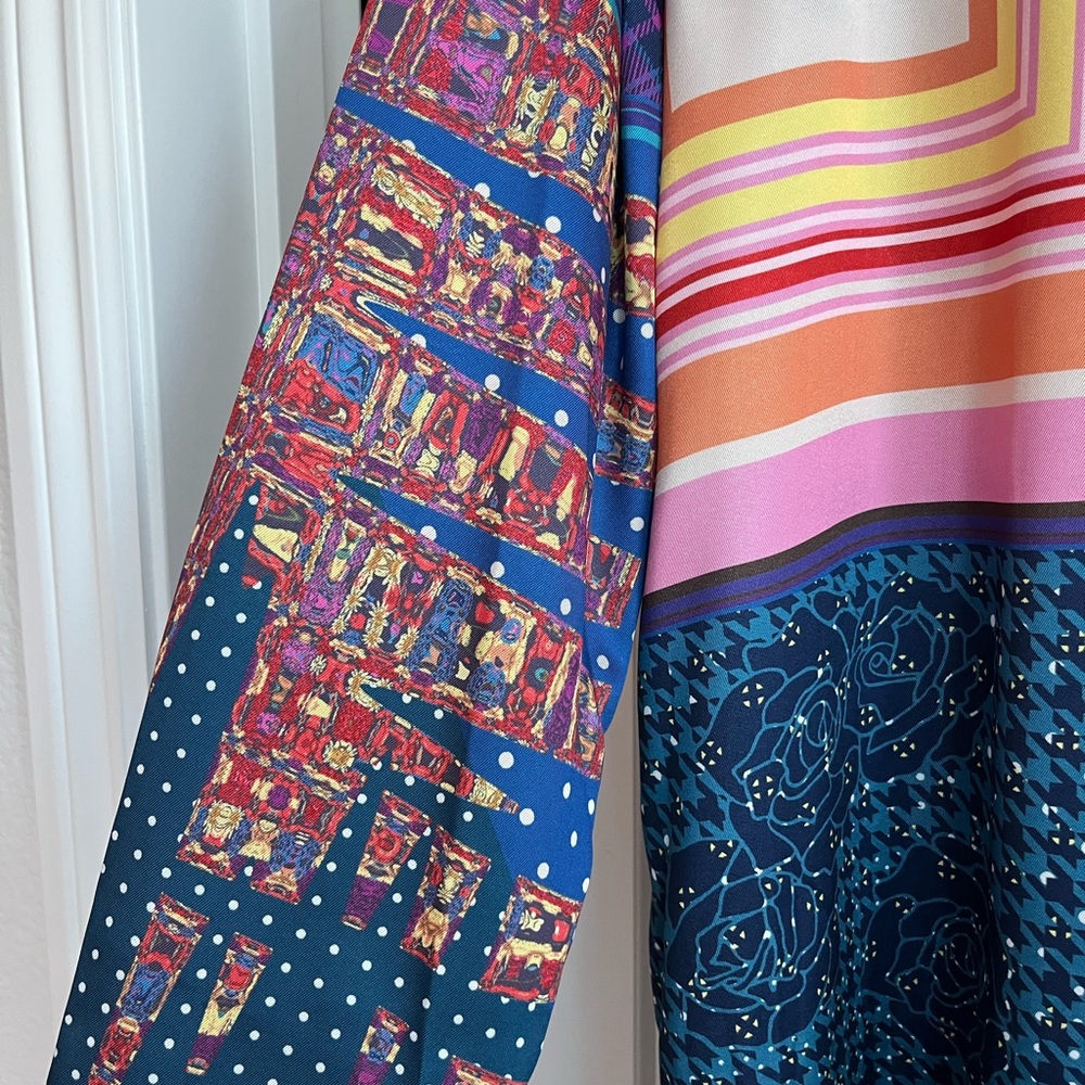 Staud Patchwork Button Down Shirt - Size L - image 5